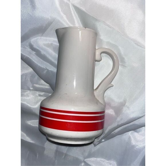 JAPAN vase spout handle red stripes Vintage - Picture 7 of 7